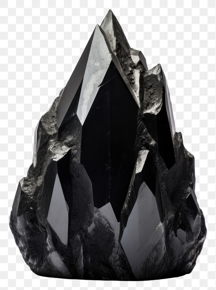 PNG Black crystals mineral quartz rock. AI generated Image by rawpixel.