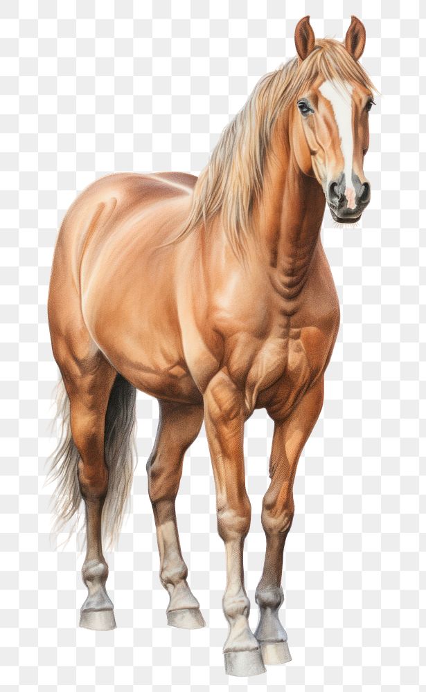 PNG Horse stallion drawing animal. AI generated Image by rawpixel.