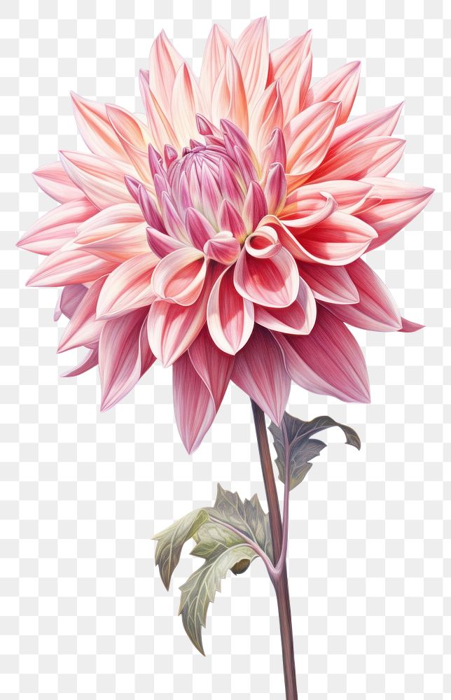 PNG Dahlia dahlia flower plant. AI generated Image by rawpixel.