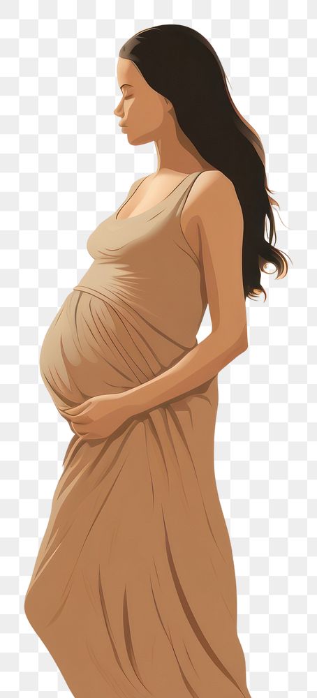 PNG Pregnant woman adult dress anticipation. AI generated Image by rawpixel.