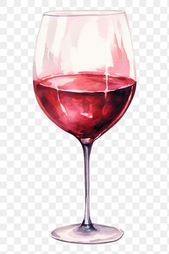 PNG Wine glasses drink red white background. AI generated Image by rawpixel.