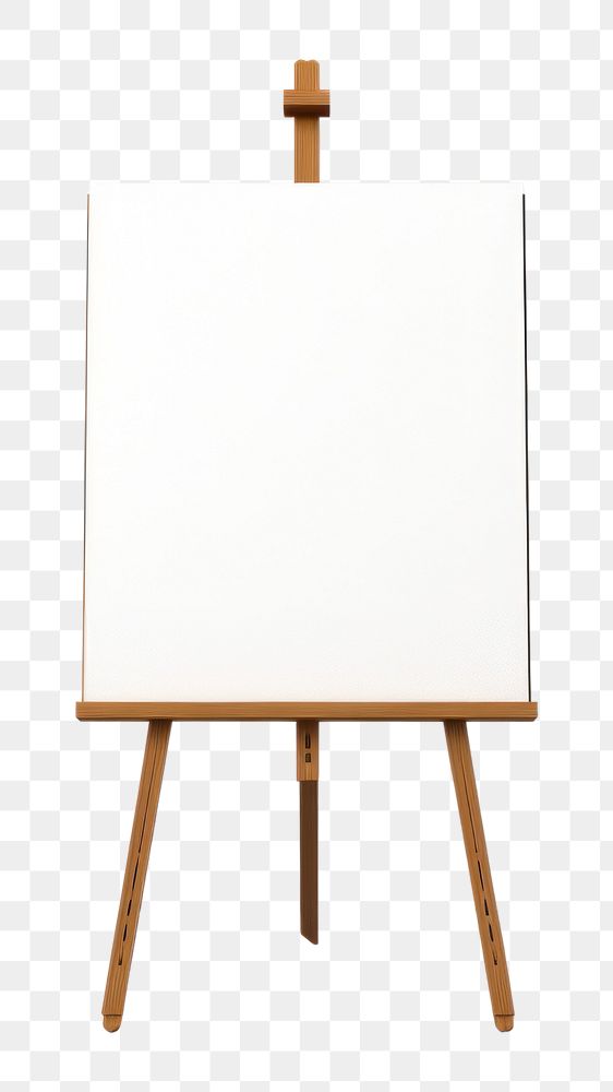 PNG Wooden easel white white background architecture. 