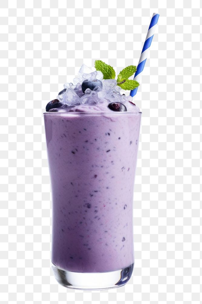 PNG Blueberry smoothie milkshake drink fruit. AI generated Image by rawpixel.