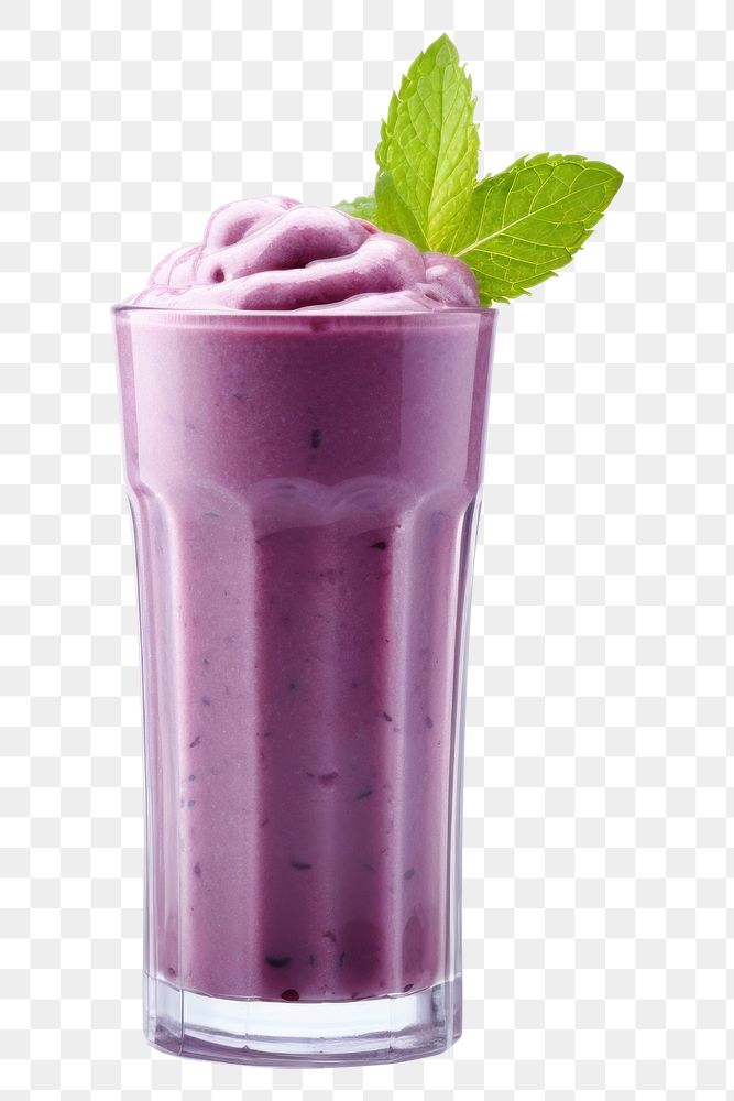 PNG Blueberry smoothie milkshake dessert drink. AI generated Image by rawpixel.