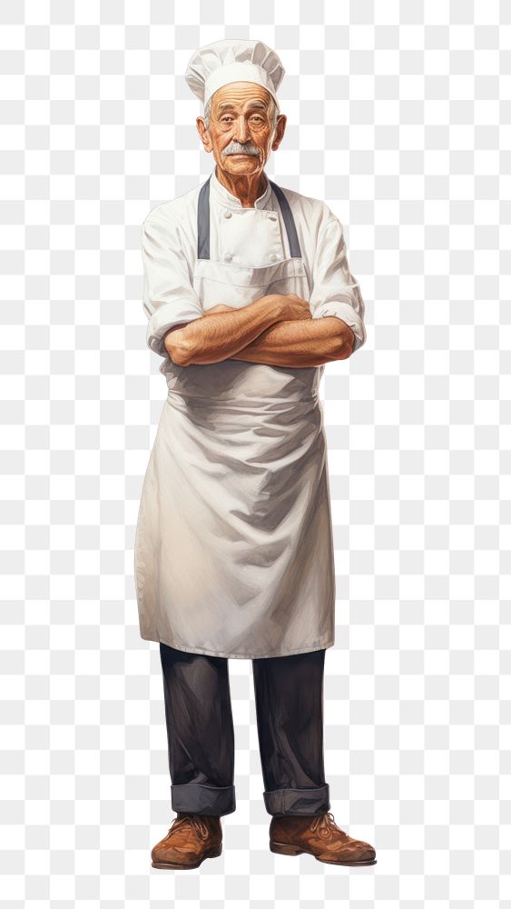 PNG Chef adult man white background. AI generated Image by rawpixel.