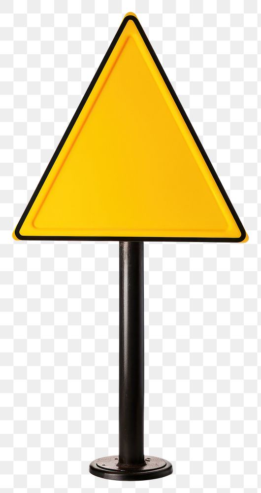 PNG Traffic sign triangle symbol yellow. AI generated Image by rawpixel.