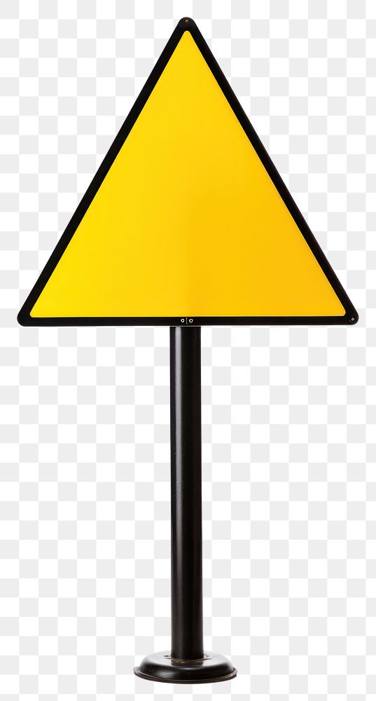 PNG Traffic sign symbol yellow lamp. 