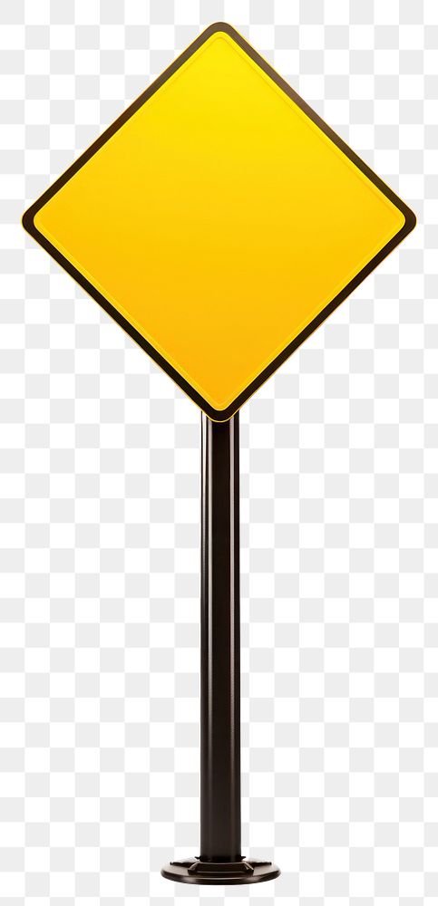 PNG Yellow traffic sign symbol line white background. AI generated Image by rawpixel.