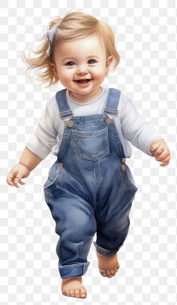 PNG Baby smiling portrait denim. AI generated Image by rawpixel.