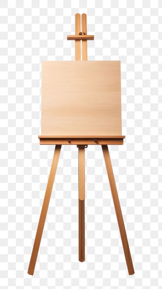 PNG Wooden easel display white background architecture creativity. AI generated Image by rawpixel.