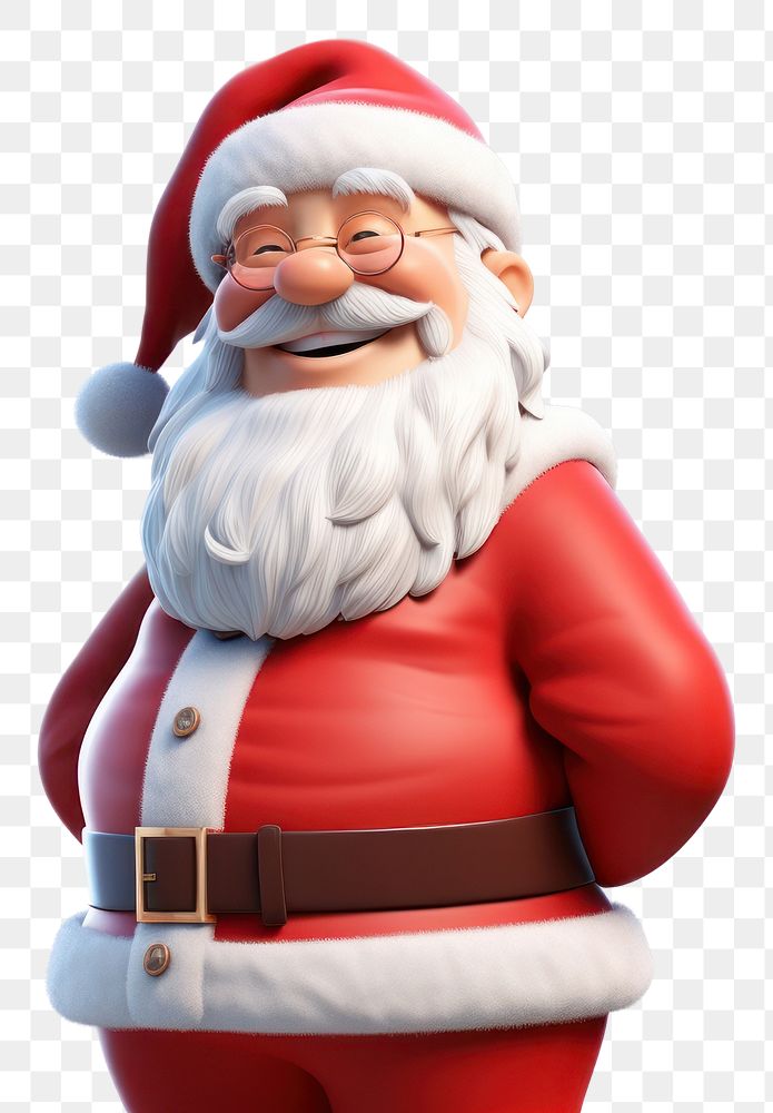 PNG Santa claus smiling cartoon white background