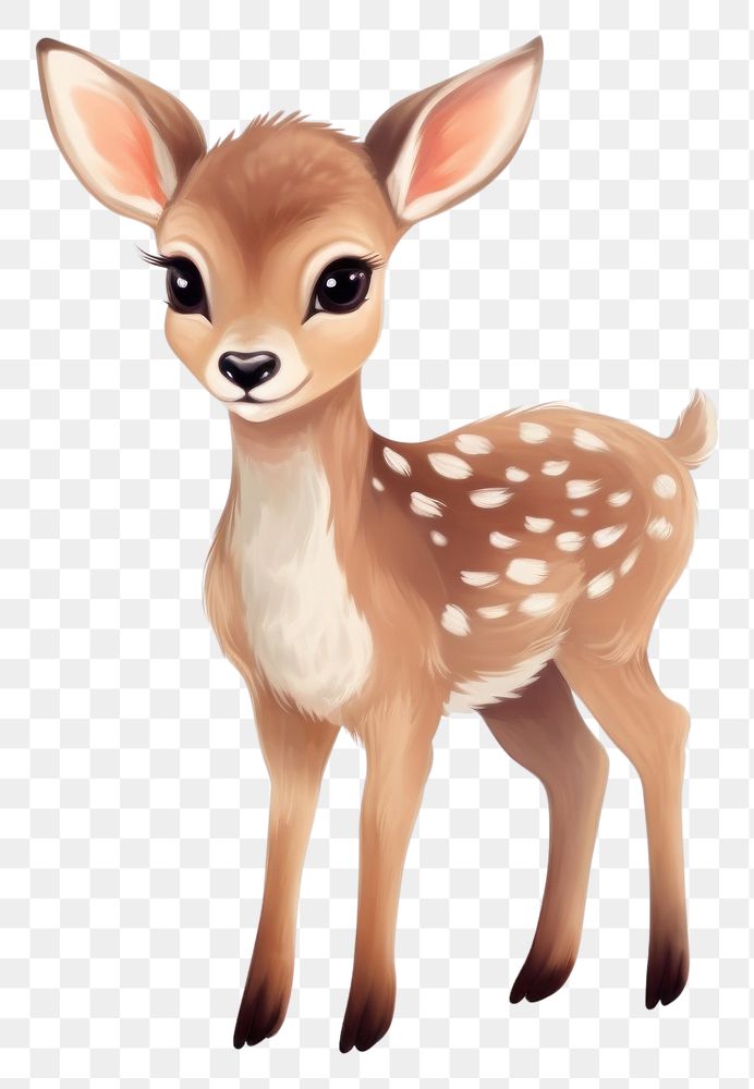 PNG  Cute deer wildlife animal mammal. AI generated Image by rawpixel.