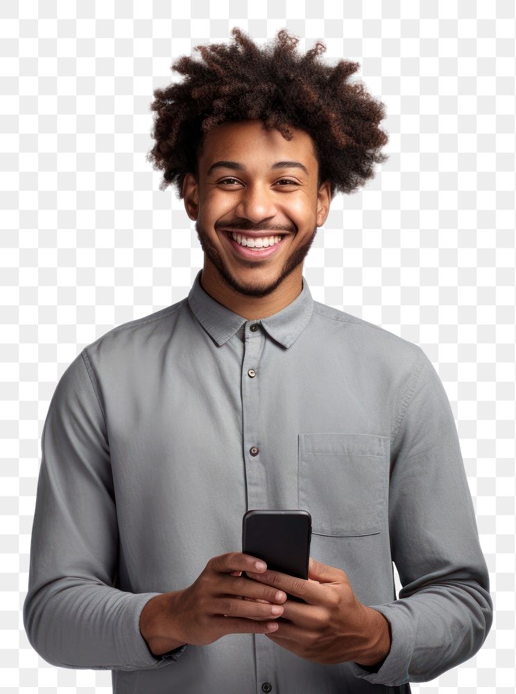 PNG Holding cell phone smiling smile adult