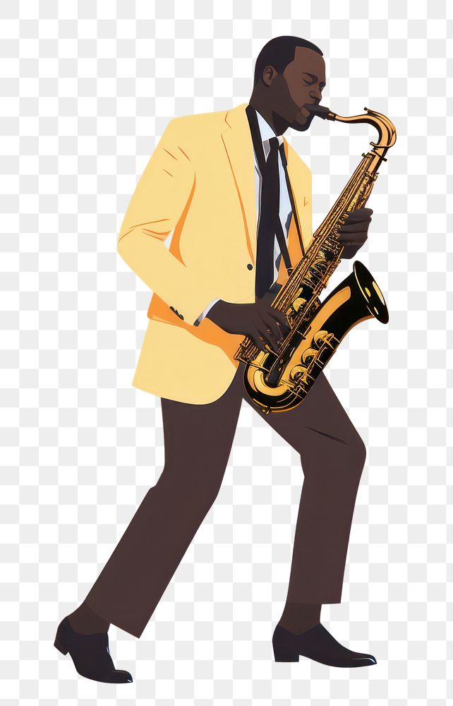 PNG African american Saxophonist saxophonist saxophone music. AI generated Image by rawpixel.