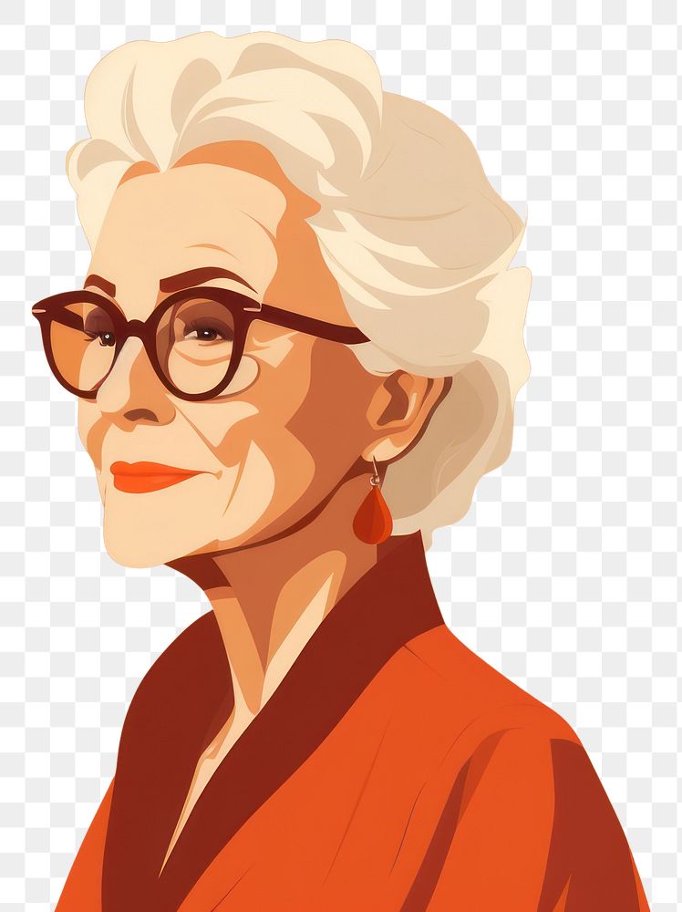 PNG Grandmother portrait glasses photography. AI generated Image by rawpixel.