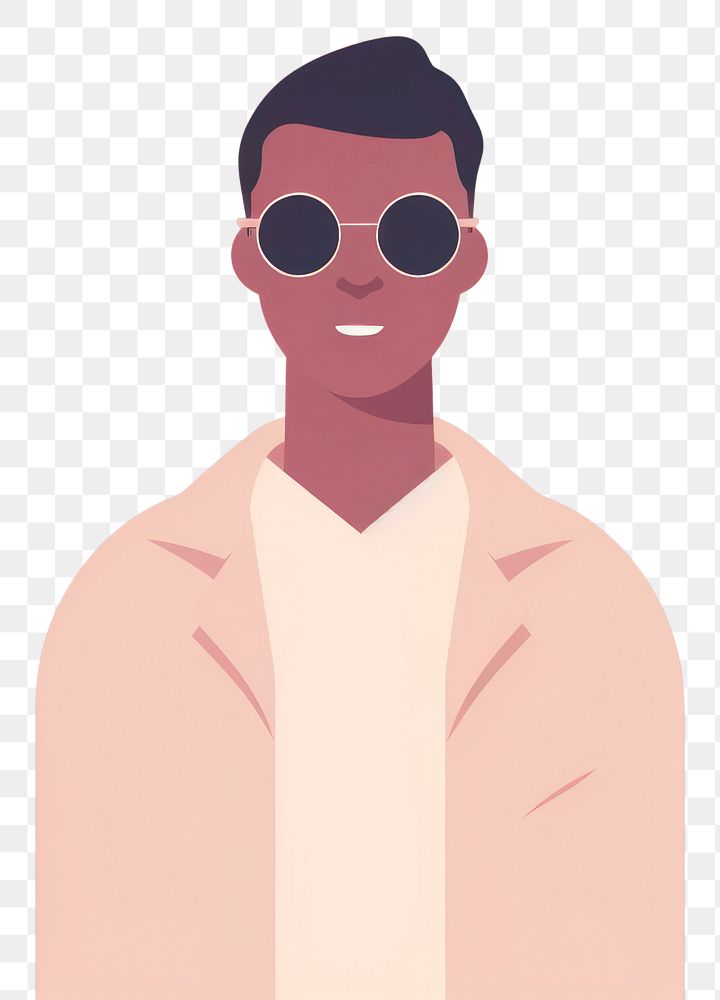 PNG  Leader sunglasses cartoon adult. AI generated Image by rawpixel.
