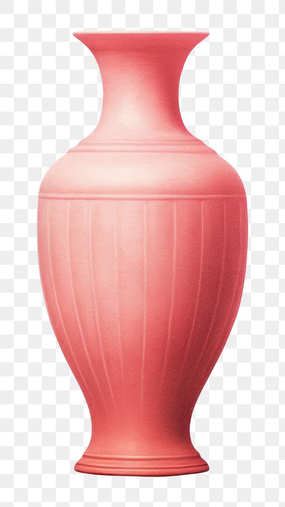 PNG Vase porcelain pottery red. AI generated Image by rawpixel.