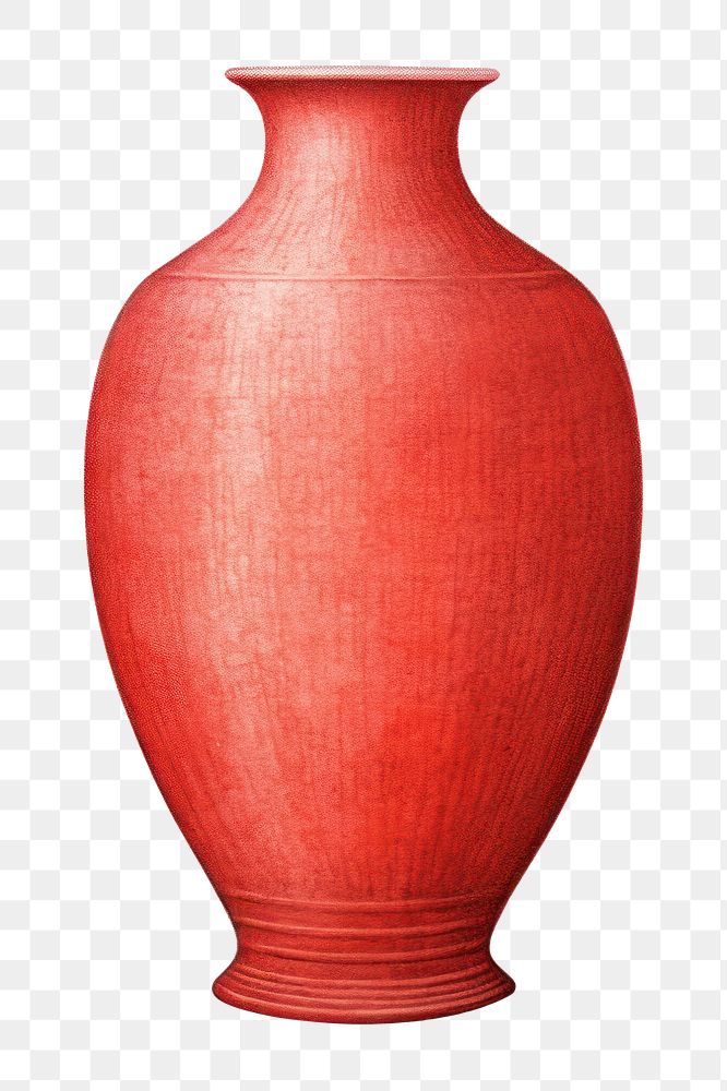PNG Vase pottery red white background. AI generated Image by rawpixel.