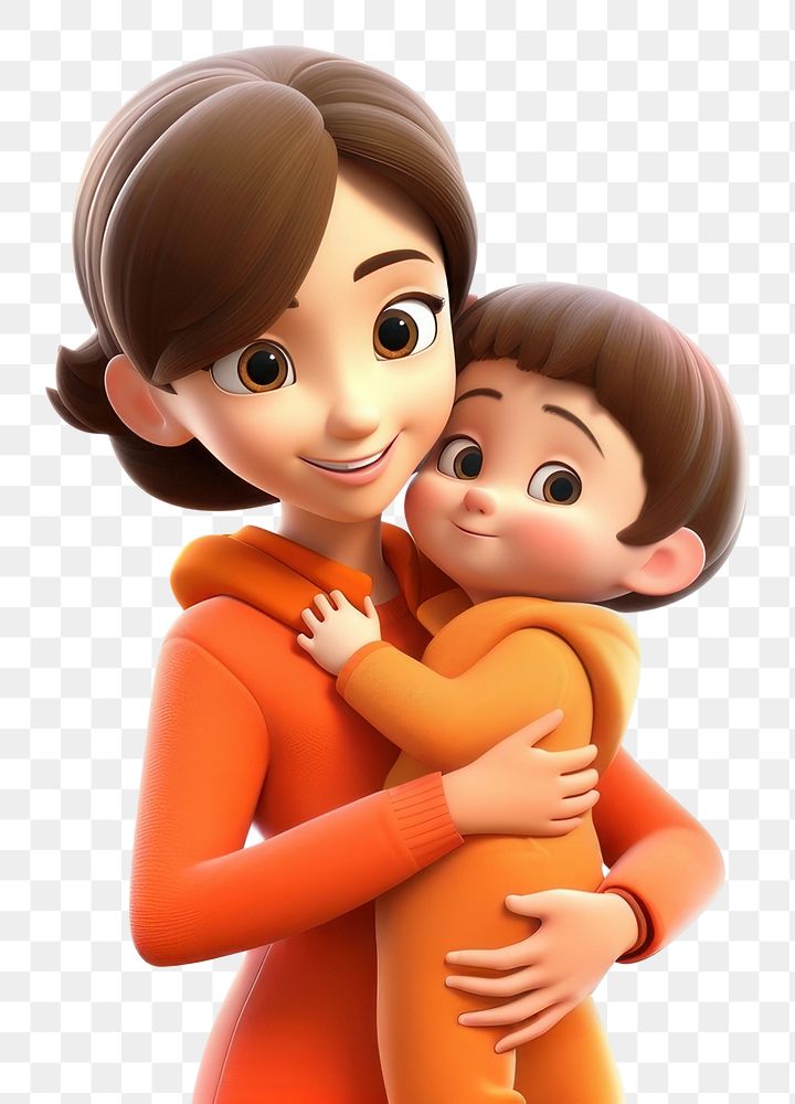 PNG Happy family cartoon baby cute. 