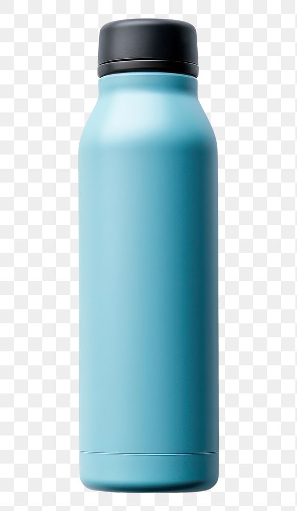 PNG Bottle Blue water bottle blue white background. AI generated Image by rawpixel.