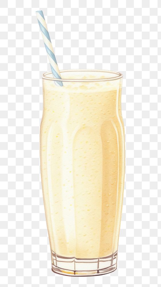 PNG Banana smoothies milkshake drink juice. AI generated Image by rawpixel.