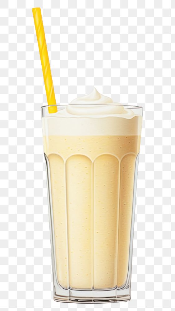 PNG Banana smoothies milkshake drink glass. AI generated Image by rawpixel.