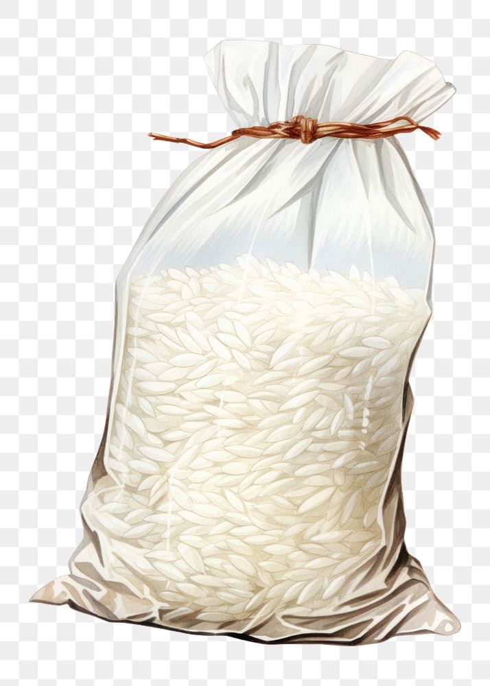 PNG White Rice bag rice white background. AI generated Image by rawpixel.