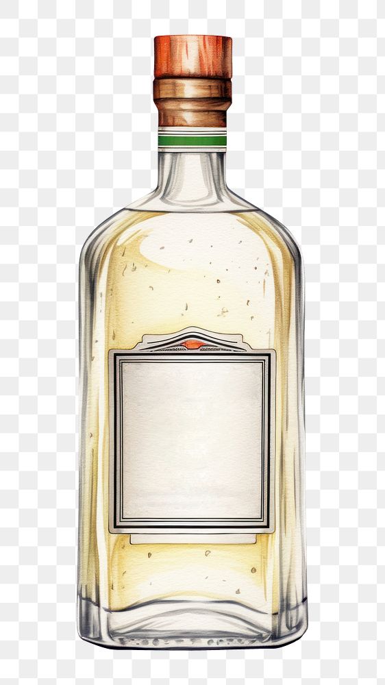 PNG Bottle tequila label drink. 