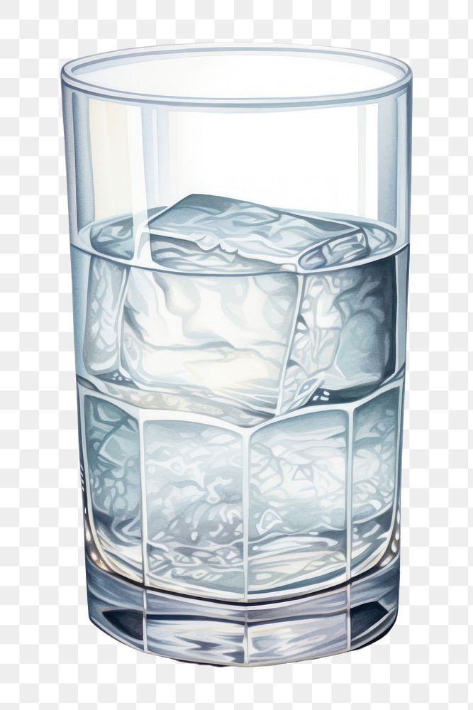 PNG Glass ice white background refreshment. AI generated Image by rawpixel.