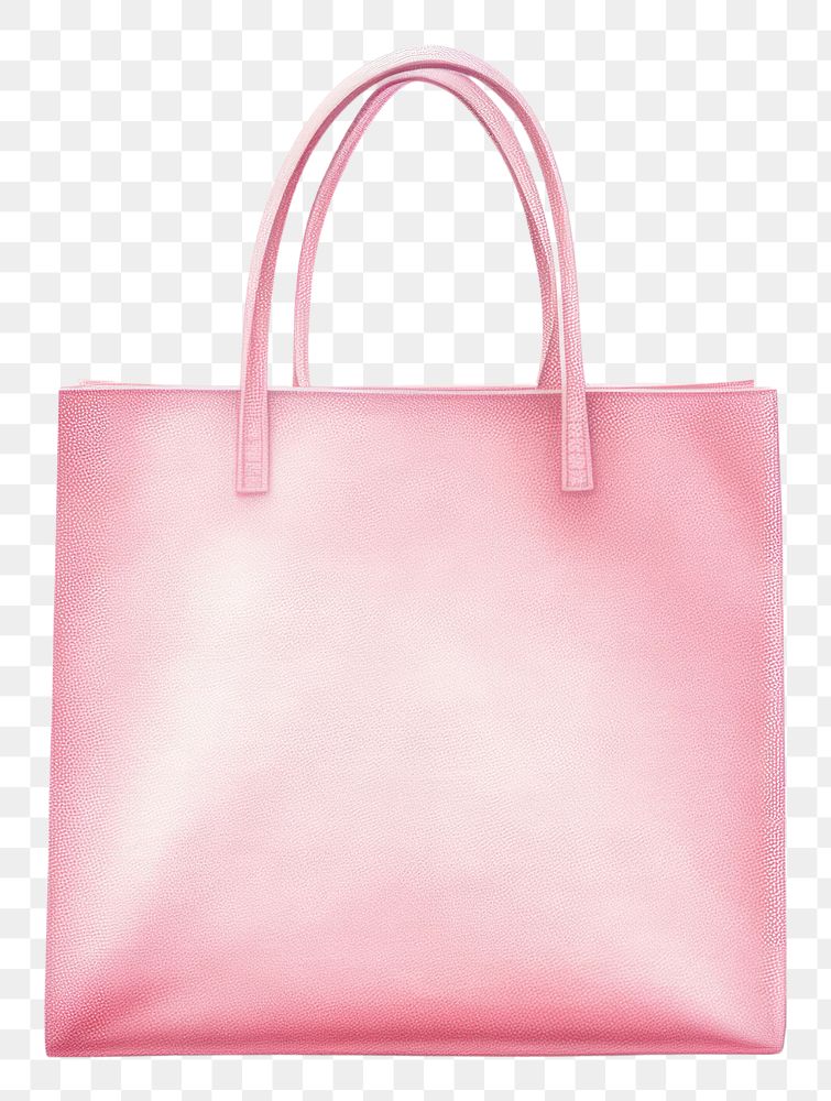 PNG Pink shopping bag handbag white background accessories. AI generated Image by rawpixel.