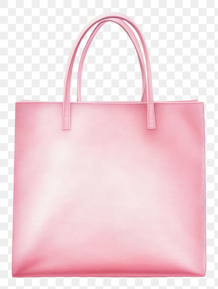 PNG Pink shopping bag handbag white background accessories. 