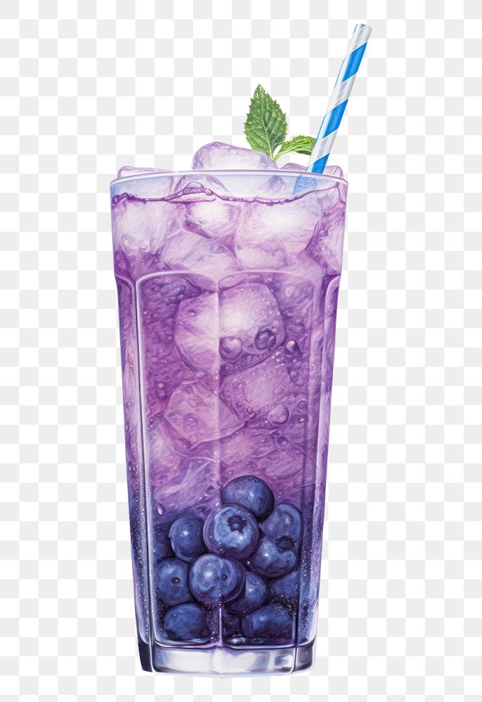 PNG Blueberry blueberry cocktail mojito. AI generated Image by rawpixel.