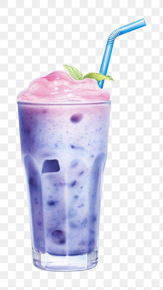PNG Blueberry blueberry milkshake smoothie. AI generated Image by rawpixel.