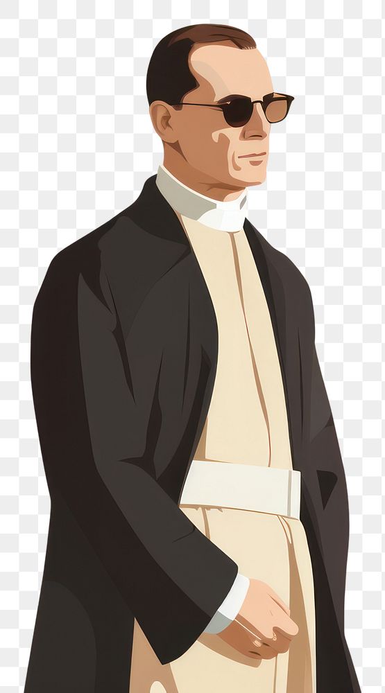 PNG Clergyman glasses tuxedo adult. AI generated Image by rawpixel.