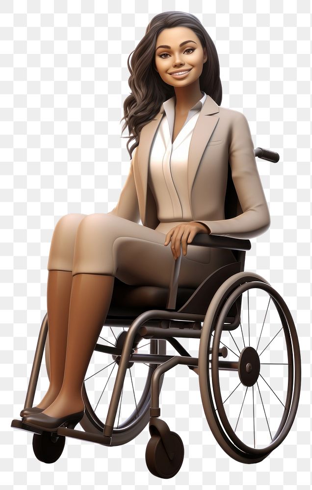 PNG Wheelchair portrait cartoon adult. AI generated Image by rawpixel.