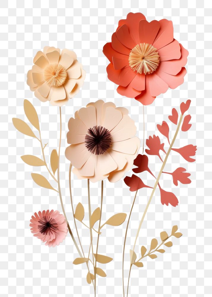 PNG Flowers plant petal paper. AI generated Image by rawpixel.