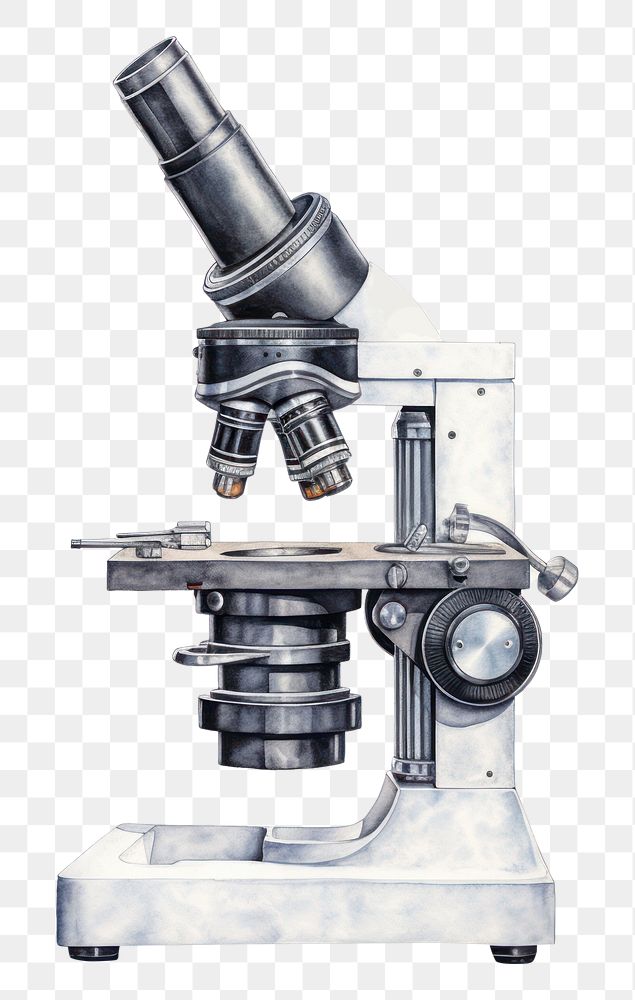 PNG Microscope microscope drawing white background. AI generated Image by rawpixel.