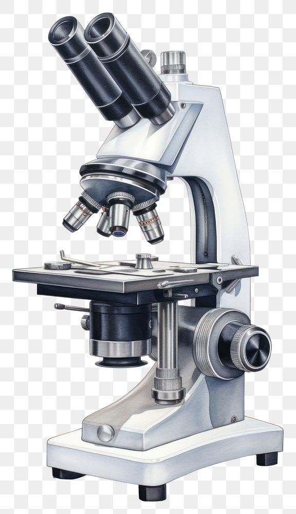 PNG Microscope microscope white background magnification. AI generated Image by rawpixel.