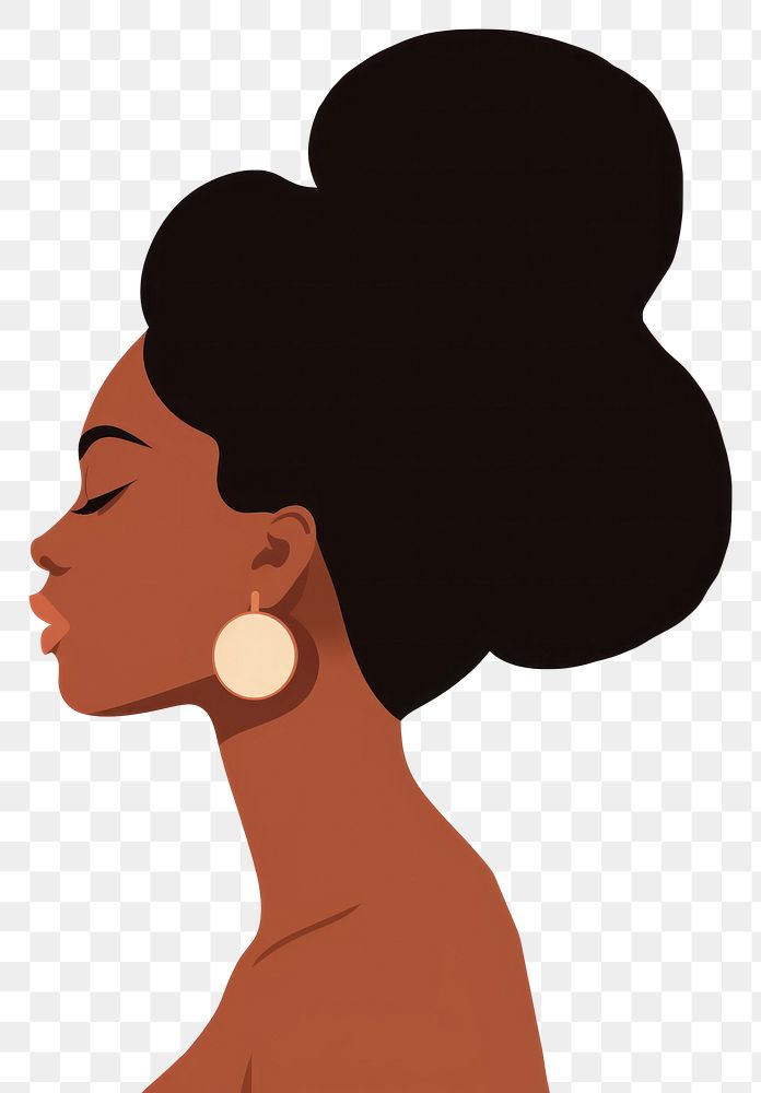 PNG African american woman earring jewelry adult. AI generated Image by rawpixel.
