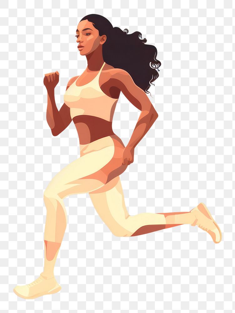 PNG Sport woman running jogging dancing. AI generated Image by rawpixel.