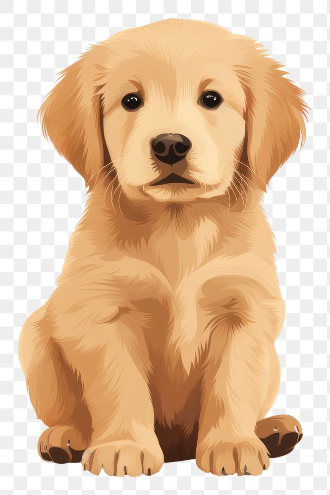 PNG Golden retriever puppy animal mammal pet. 