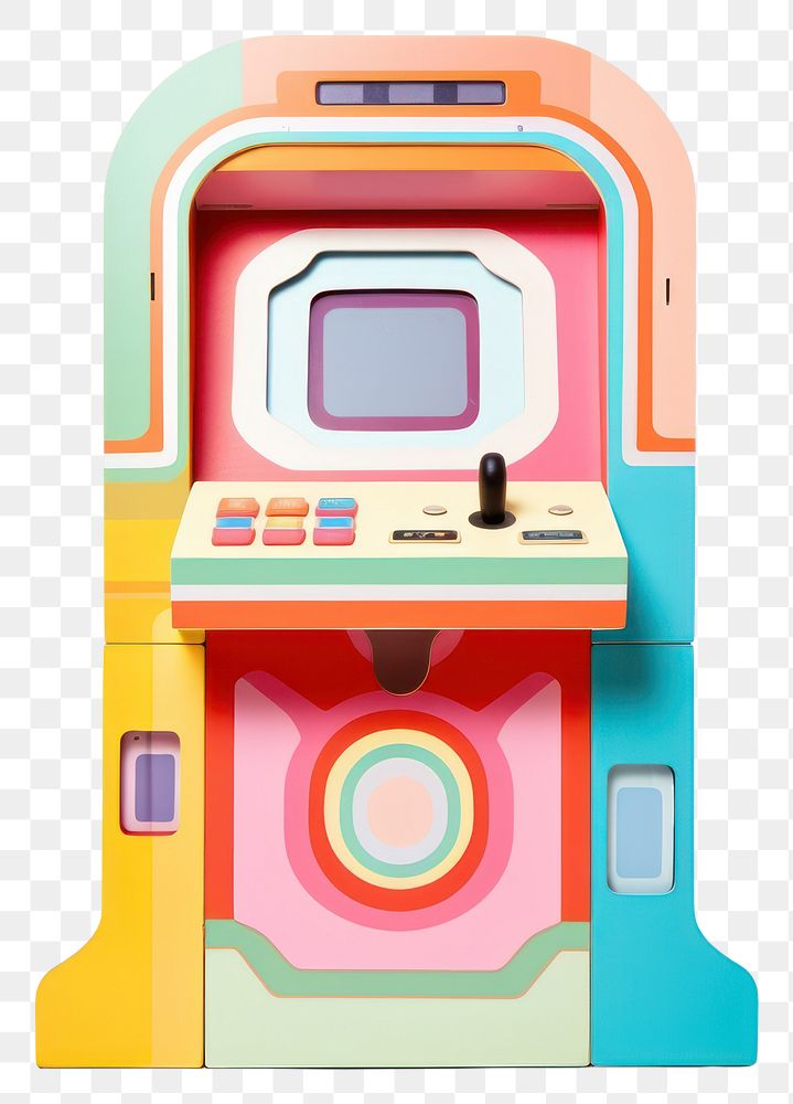 PNG Retro Arcade Game Machine game machine arcade game machine. AI generated Image by rawpixel.