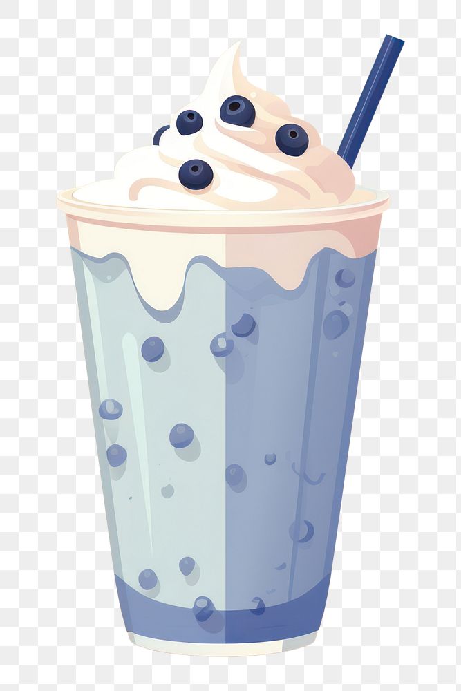 PNG Blueberry Milkshake milkshake blueberry smoothie. 