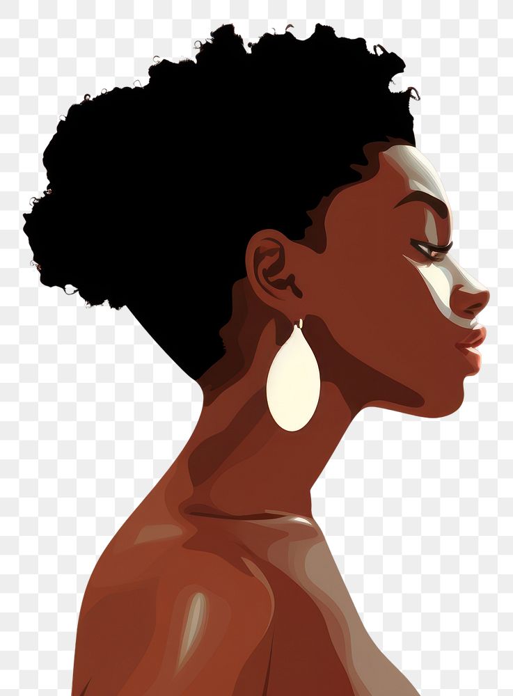 PNG African Woman back portrait adult woman. AI generated Image by rawpixel.
