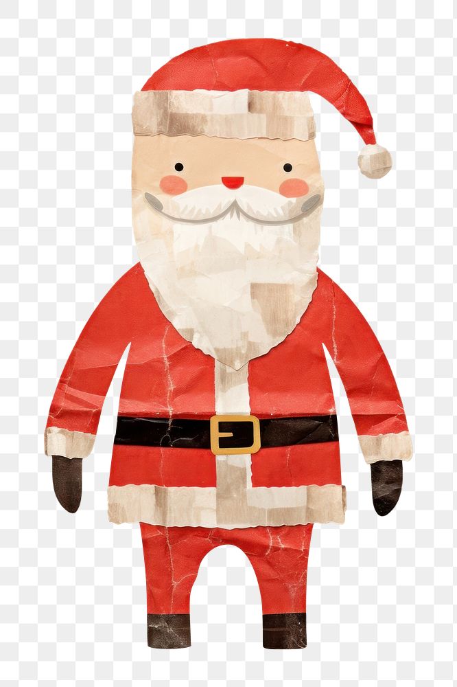 PNG Paper anthropomorphic representation santa claus. 