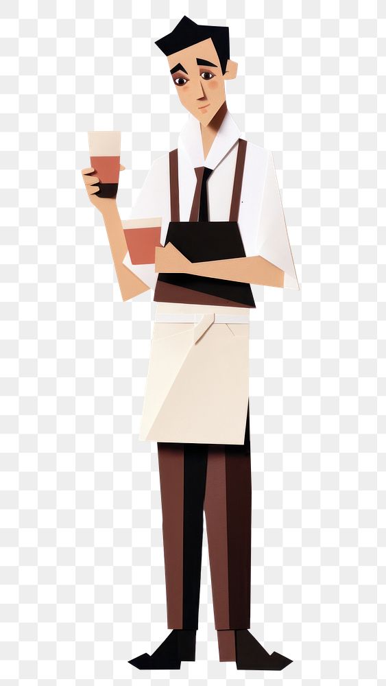 PNG Adult standing portrait barista. AI generated Image by rawpixel.