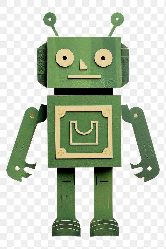 PNG Green robot white background anthropomorphic representation. 