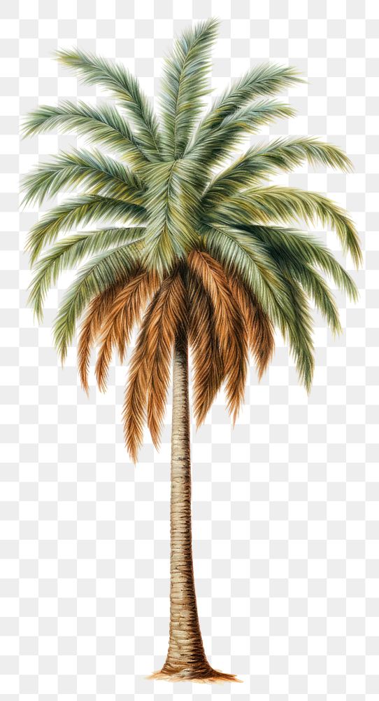 PNG Palm tree plant white background arecaceae. AI generated Image by rawpixel.