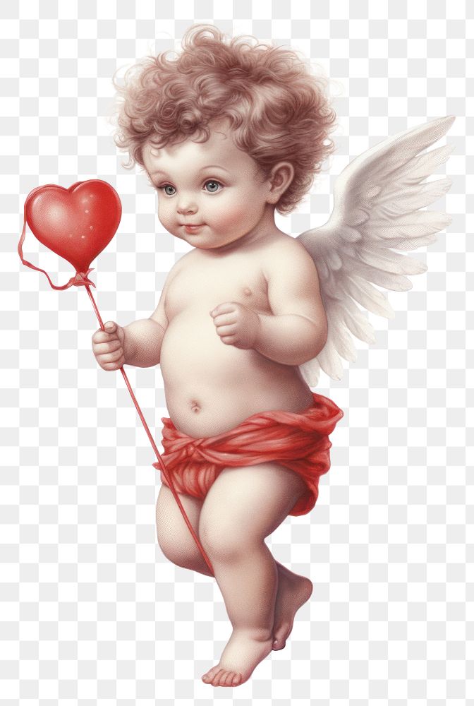 PNG Cupid holding baby representation. AI generated Image by rawpixel.