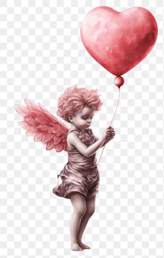 PNG Cupid balloon drawing sketch. AI generated Image by rawpixel.